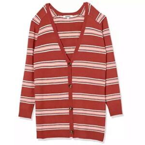 BB Dakota Show Terracota Stripes Cardigan NWT